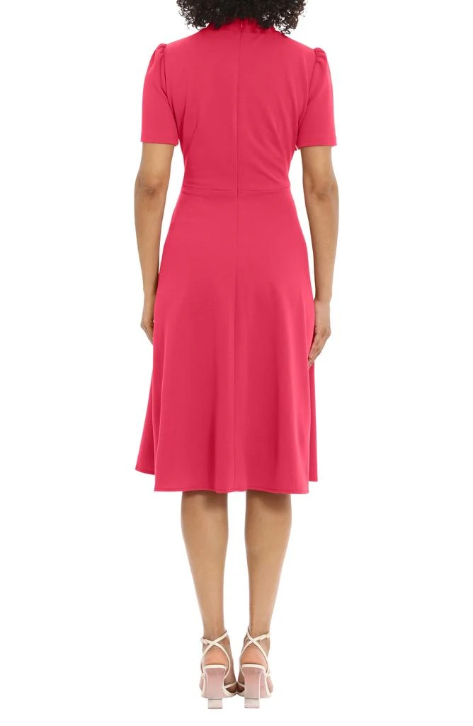 商品Maggy London|Short Sleeve Necktie Midi Dress,价格¥453,第2张图片详细描述