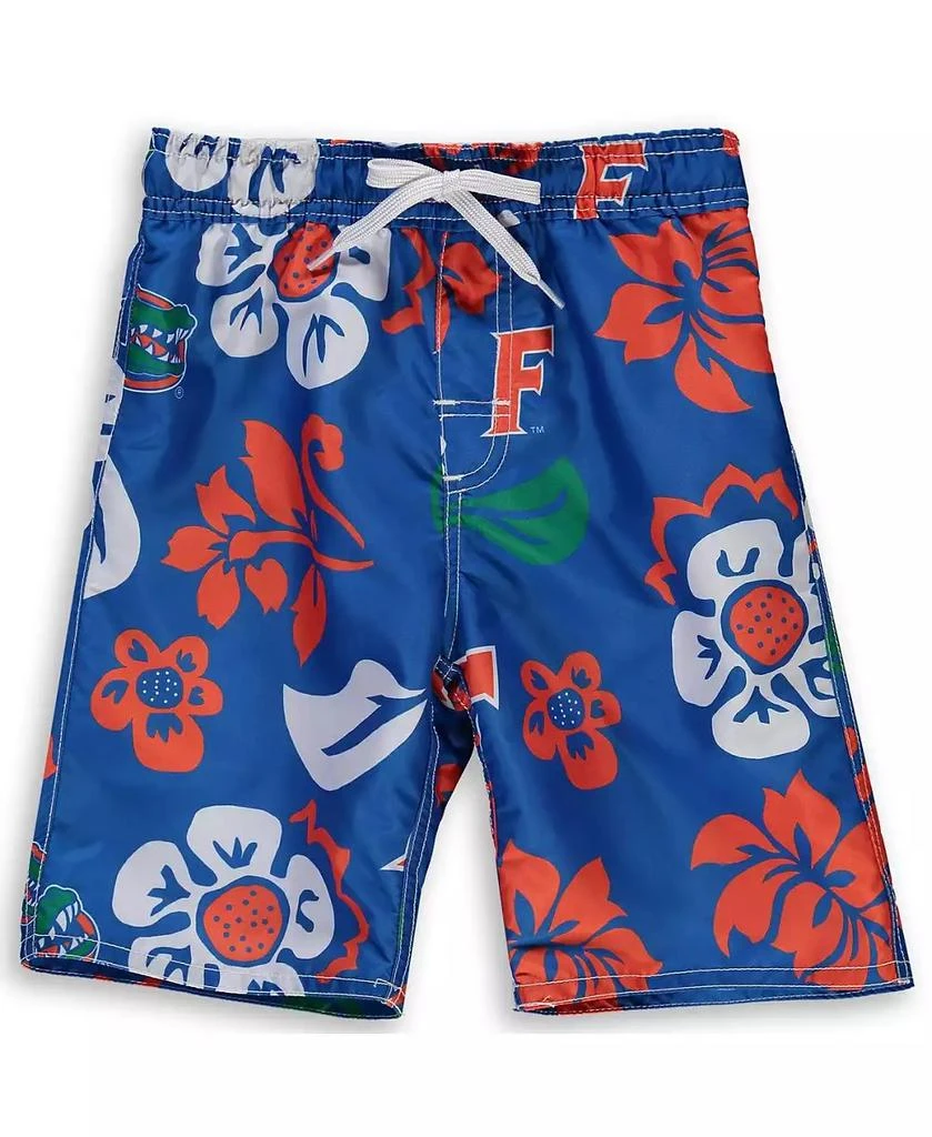 商品Wes & Willy|Little Boys Royal Florida Gators Floral Volley Swim Shorts,价格¥331,第2张图片详细描述