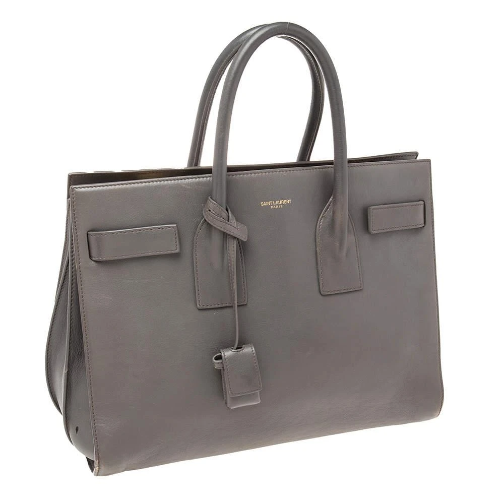 商品[二手商品] Yves Saint Laurent|Saint Laurent Grey Leather Small Classic Sac De Jour Tote,价格¥4331,第3张图片详细描述