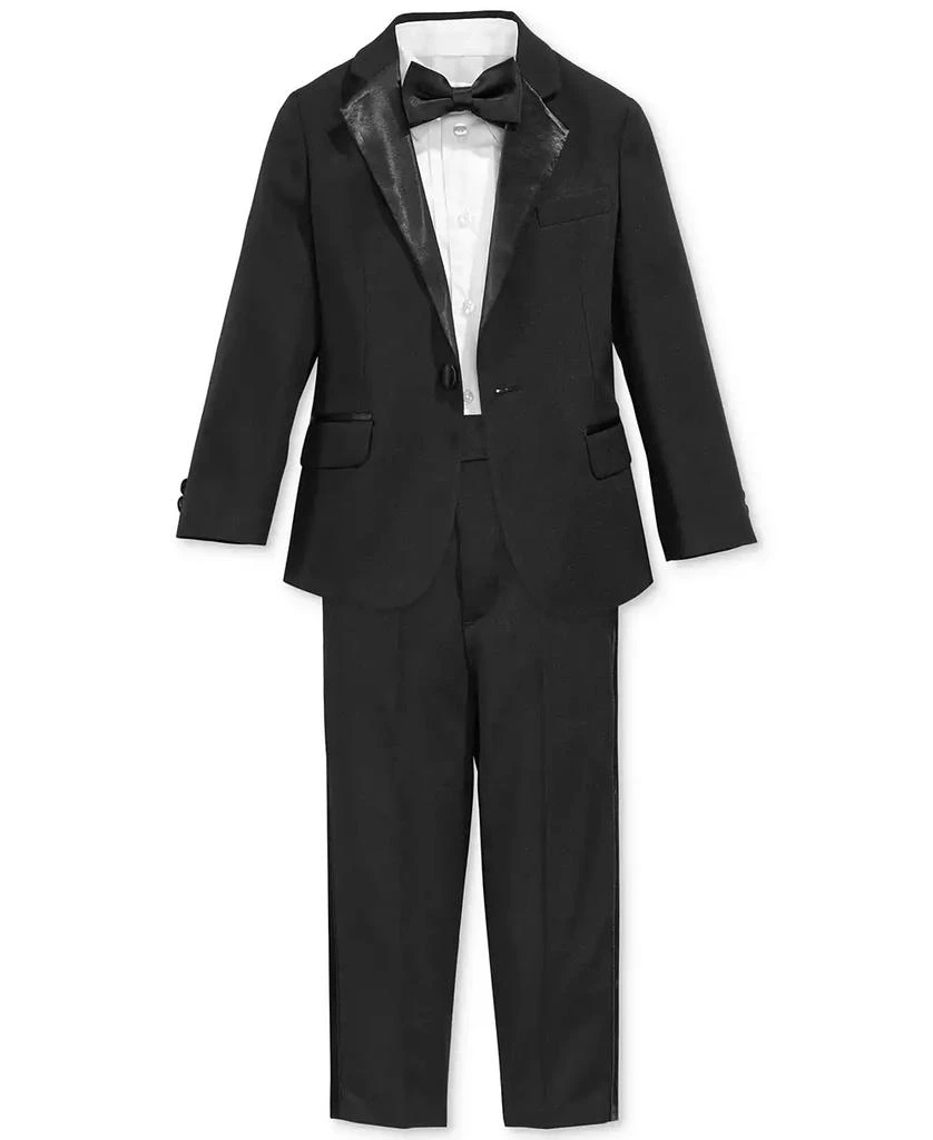 商品Nautica|4-Piece Tuxedo Suit, Shirt & Bowtie, Toddler and Little Boys,价格¥733,第2张图片详细描述