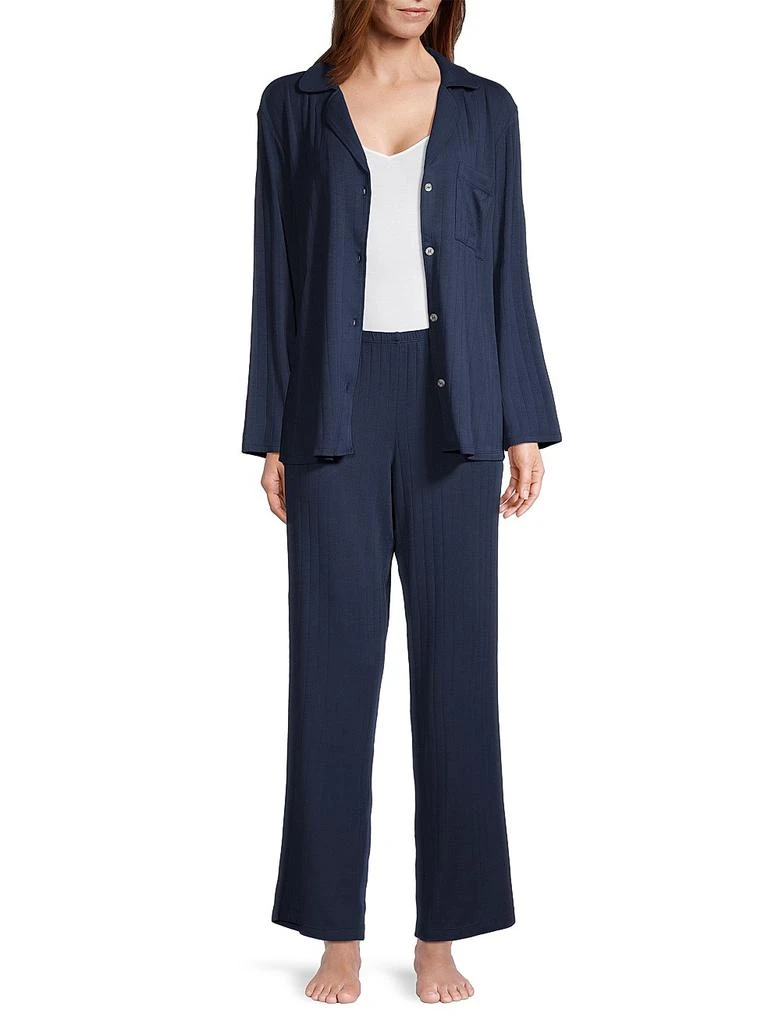 商品Eberjey|Gisele Rib The Long PJ Set,价格¥1166,第2张图片详细描述