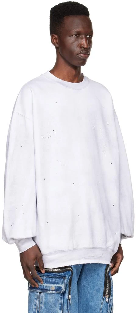 商品We11done|White Cotton Sweatshirt,价格¥1124,第2张图片详细描述