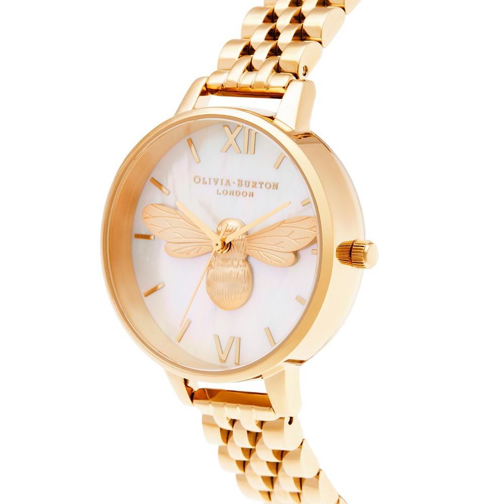 Women's Lucky Bee Gold-Tone Bracelet Watch 34mm商品第2张图片规格展示