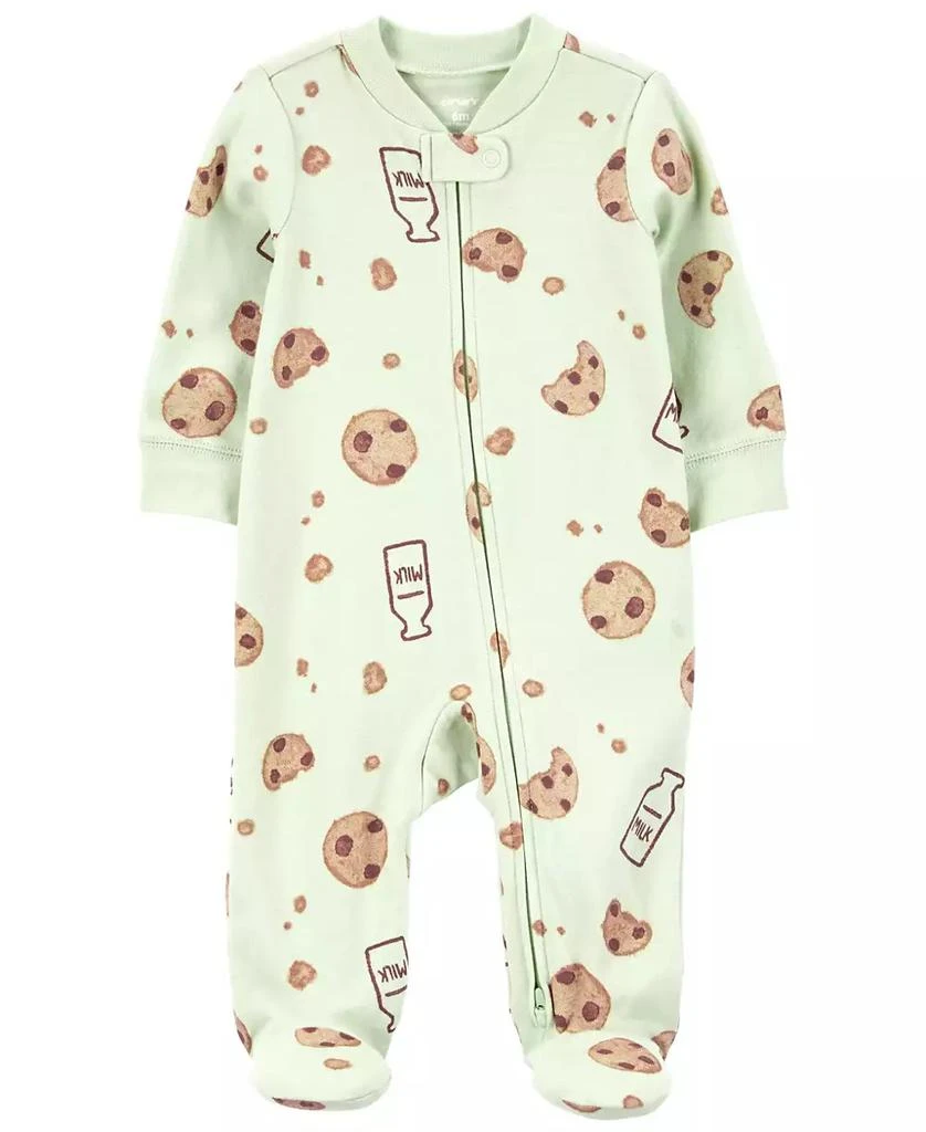 商品Carter's|Baby Boy or Baby Girls Printed 2-Way Zip Up Cotton Sleep and Play,价格¥68,第1张图片