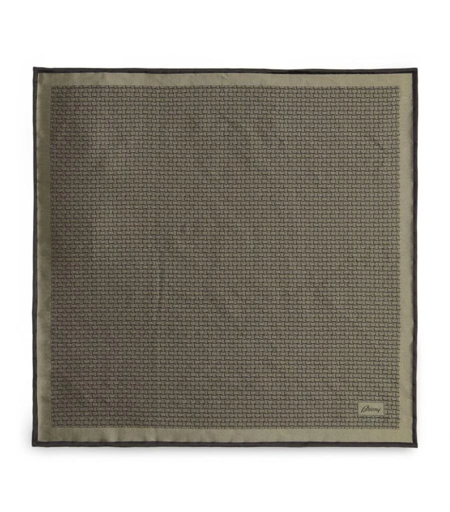商品Brioni|Silk Patterned Pocket Square,价格¥1570,第1张图片