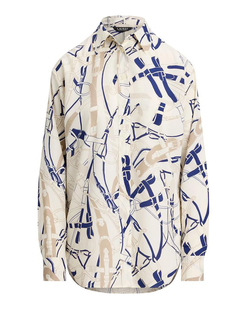 Relaxed Fit Belting Print Crepe Shirt 商品