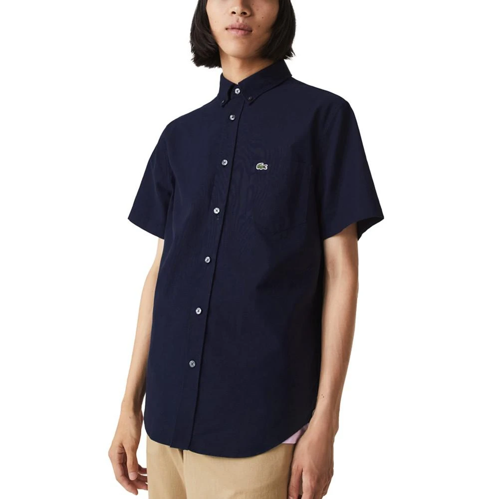 商品Lacoste|Men's Regular-Fit Spread Collar Solid Oxford Shirt,价格¥731,第1张图片