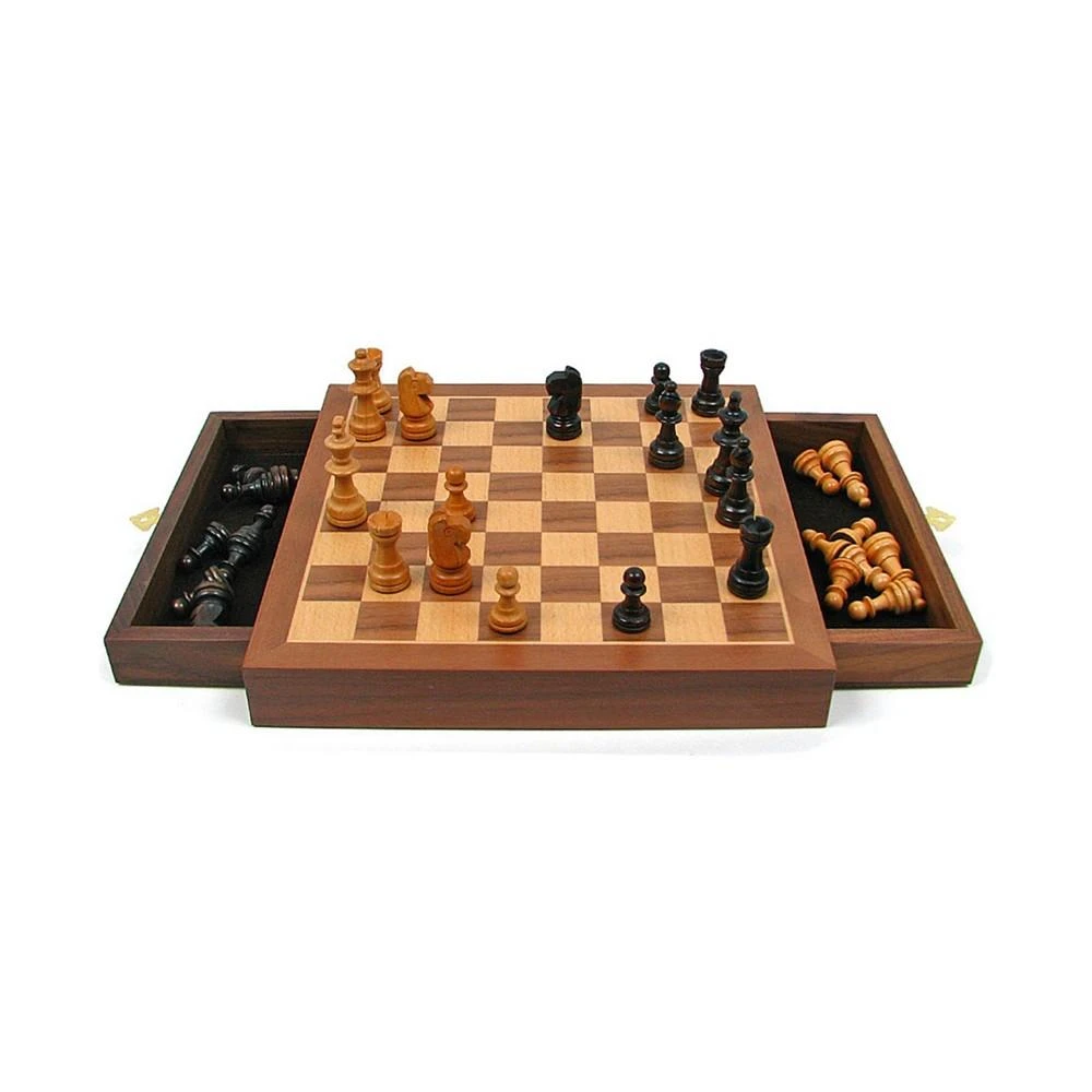 商品Trademark Global|Trademark Games Inlaid Walnut Style Magnetized Wood Wstaunton Wood Chessmen,价格¥332,第3张图片详细描述