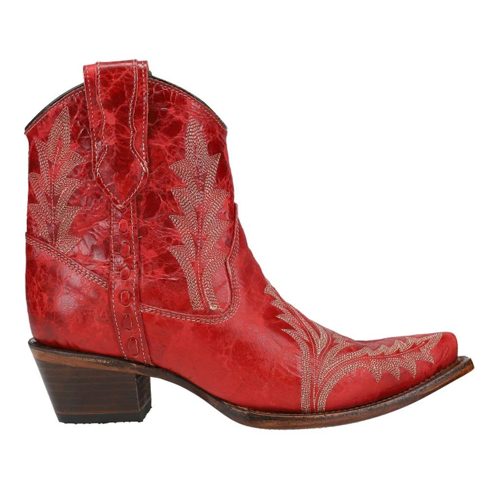 商品Corral Boots|Embroidered Snip Toe Cowboy Booties,价格¥1042,第1张图片
