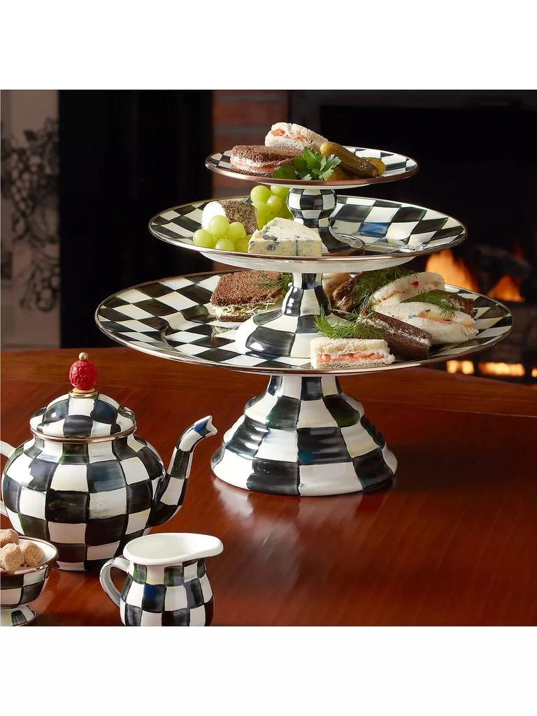 商品MacKenzie-Childs|Courtly Check Pedestal Platter,价格¥1117,第2张图片详细描述