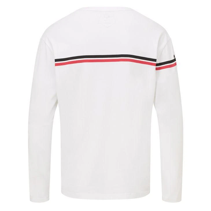 商品The Messi Store|Messi Dual Stripe Long Sleeve Crew Neck T-Shirt - White,价格¥224,第2张图片详细描述