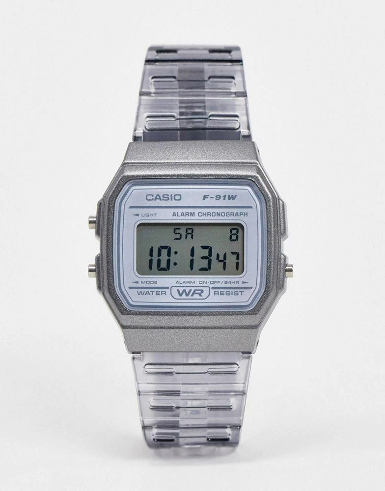 商品Casio|Casio F-91WS-8EF digital watch in grey,价格¥293,第1张图片