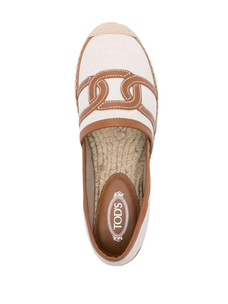 商品Tod's|TOD'S - Canvas And Leather Espadrilles,价格¥2857,第3张图片详细描述