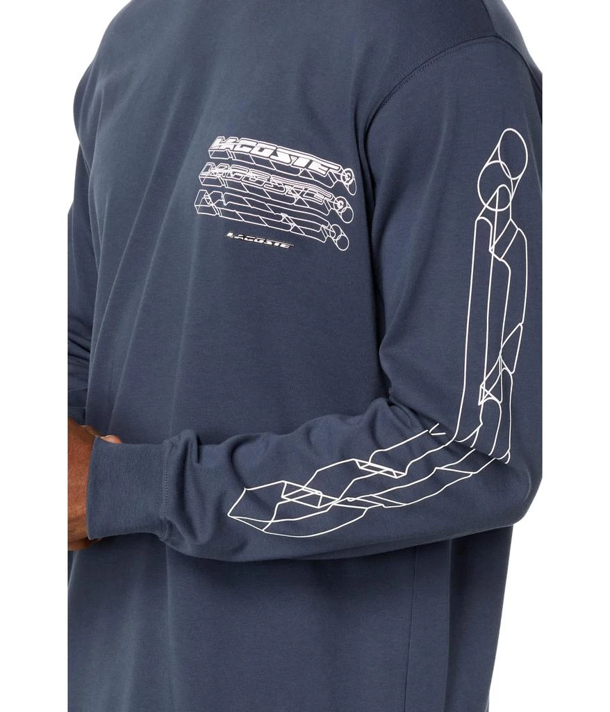 商品Lacoste|Long Sleeve Loose Fit Graphic T-Shirt,价格¥372,第3张图片详细描述