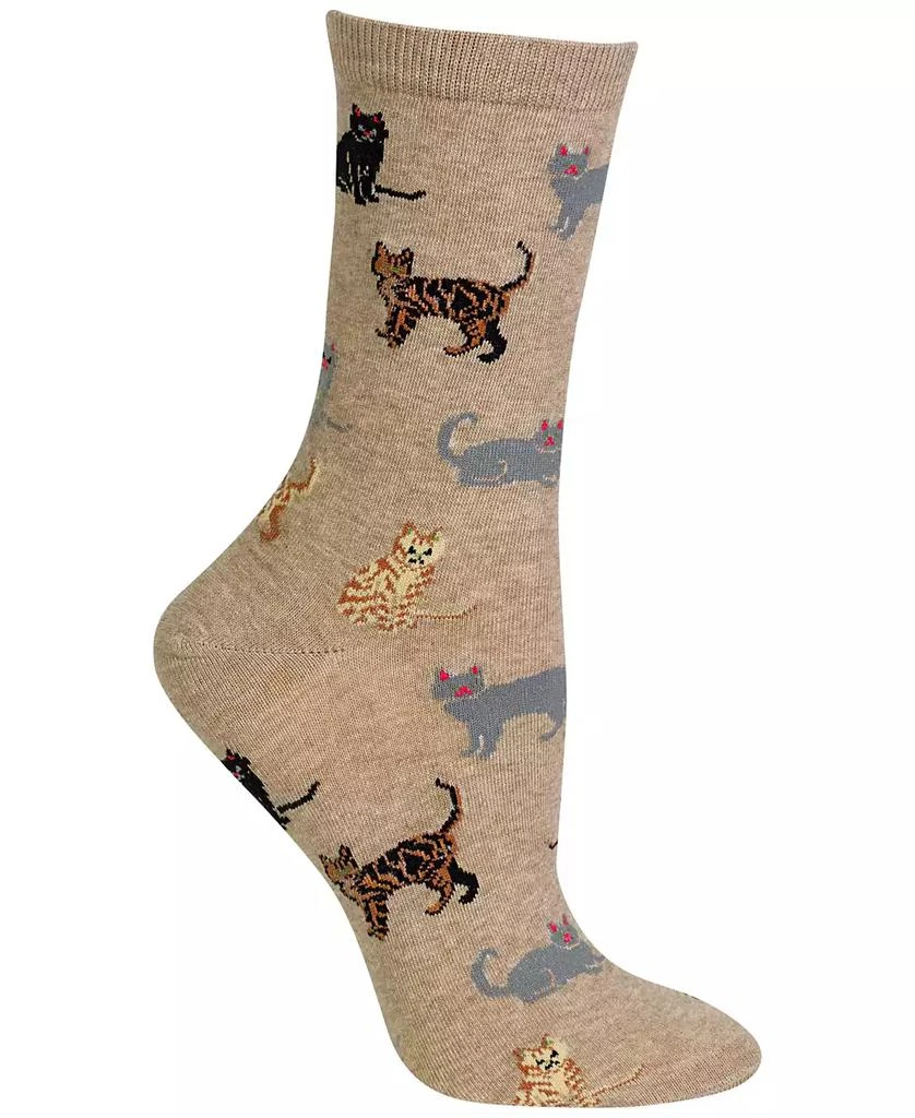 商品Hot Sox|猫咪袜子Hot Sox Women's Cats Trouser Socks,价格¥68,第1张图片