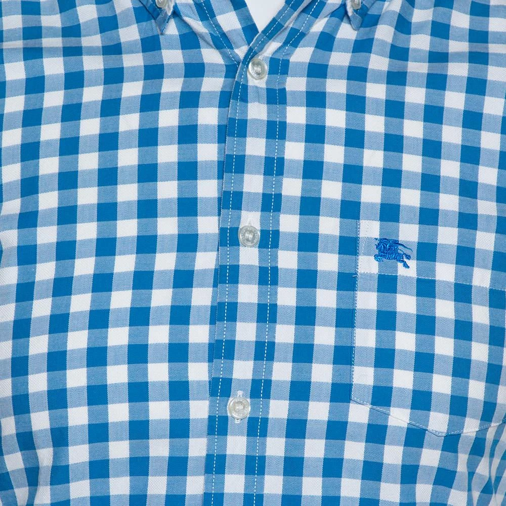 商品[二手商品] Burberry|Burberry Blue Gingham Check Cotton Short Sleeve Shirt S,价格¥1156,第5张图片详细描述