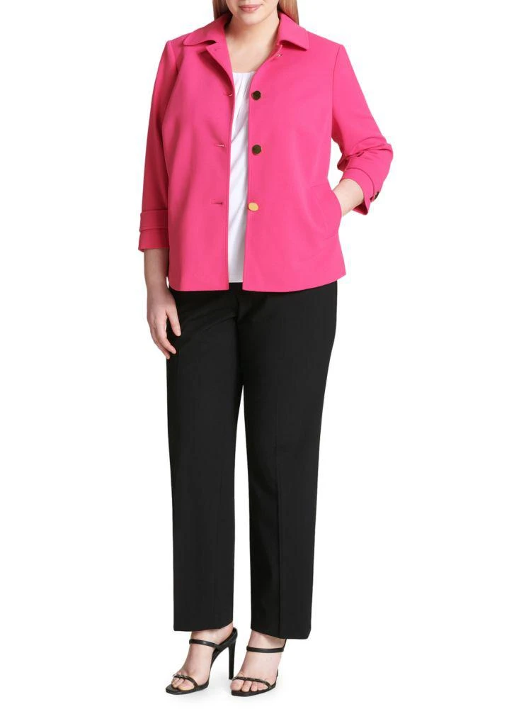 商品Calvin Klein|Plus Quarter-Sleeve Jacket,价格¥280,第3张图片详细描述