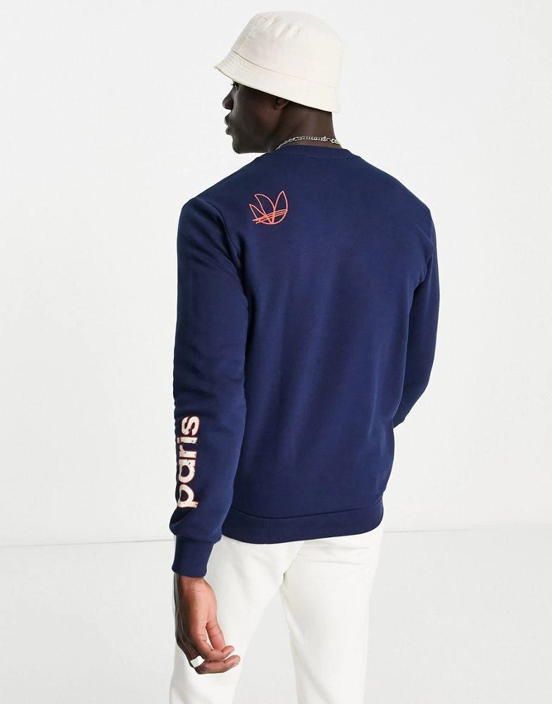 商品Adidas|adidas Originals Paris logo sweatshirt in navy,价格¥471,第2张图片详细描述