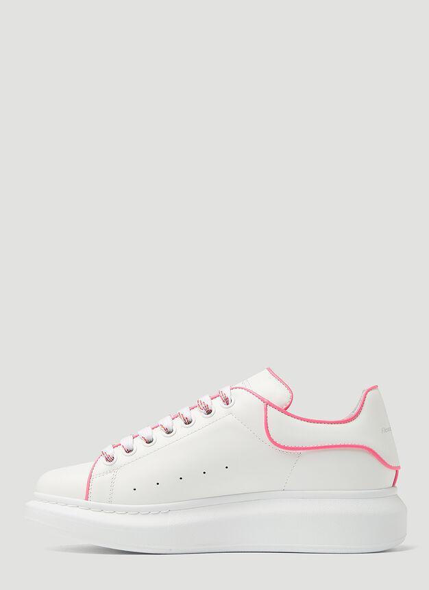 商品Alexander McQueen|Oversized Contrast Piping Sneakers in White,价格¥2741,第5张图片详细描述