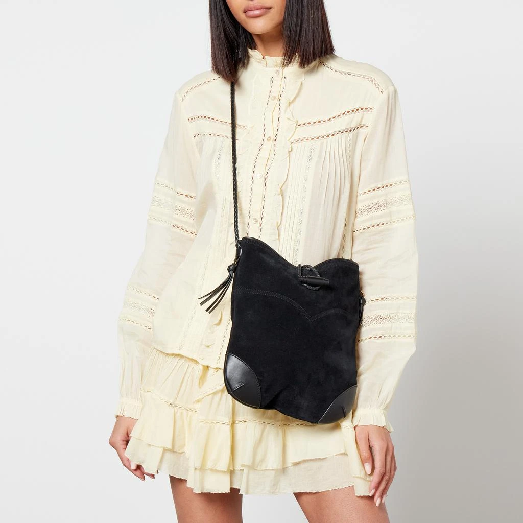 商品Isabel Marant|Isabel Marant Tyag Leather-Trimmed Suede Shoulder Bag,价格¥2649,第2张图片详细描述