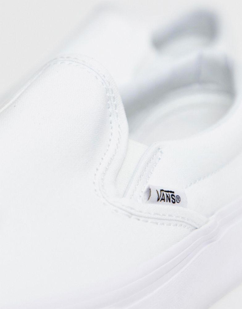 商品Vans|Vans Classic Slip-On Platform trainers in white,价格¥527,第5张图片详细描述