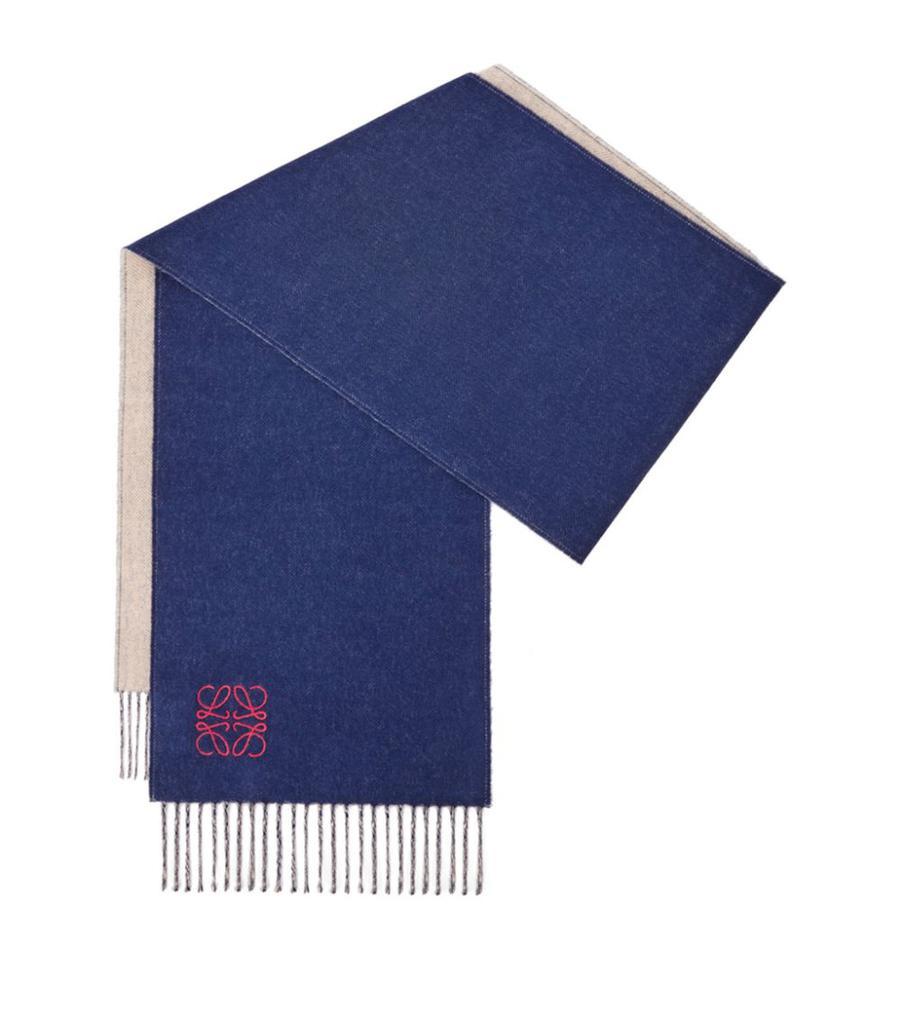 商品Loewe|Wool-Cashmere Two-Tone Anagram Scarf,价格¥1861,第4张图片详细描述