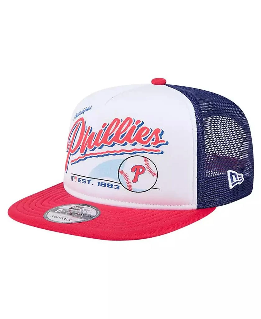商品New Era|Big Boys and Girls White Philadelphia Phillies Retro 9FIFTY Snapback Hat,价格¥253,第1张图片