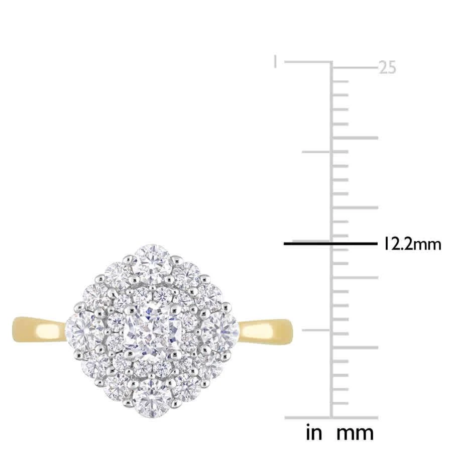 商品Amour|1 CT DEW Created Moissanite-White Fashion Ring 10k Yellow Gold,价格¥2436,第3张图片详细描述