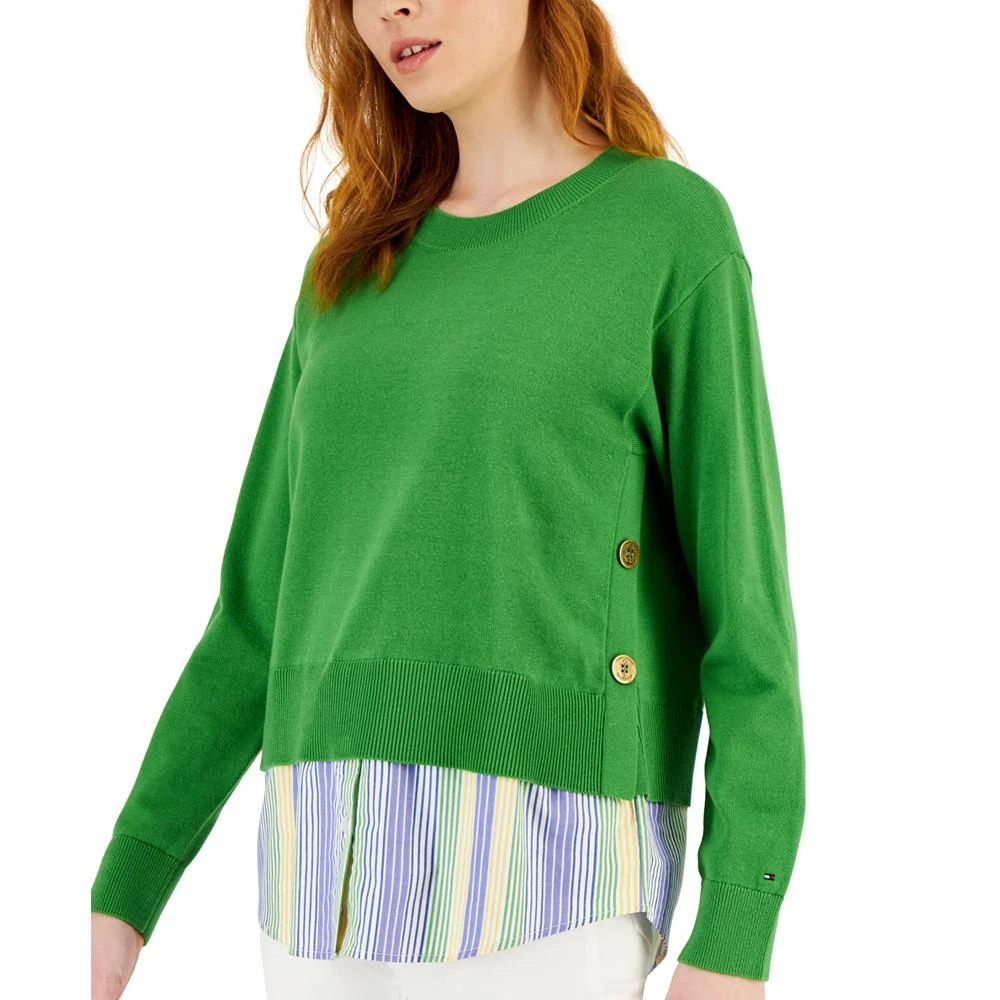 商品Tommy Hilfiger|Women's Layered Two-Button Knit Sweater,价格¥503,第3张图片详细描述