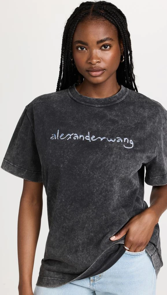 商品Alexander Wang|Alexander Wang 铬黄图案短袖 T 恤,价格¥1167,第2张图片详细描述