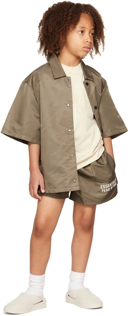 商品Essentials|Kids Brown Nylon Shorts,价格¥234,第4张图片详细描述