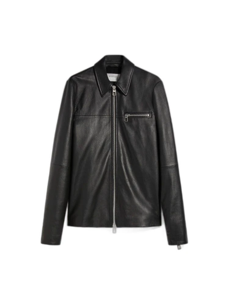 商品MAX MARA SPORTMAX|GEL LEATHER JACKET BLACK,价格¥4644,第1张图片