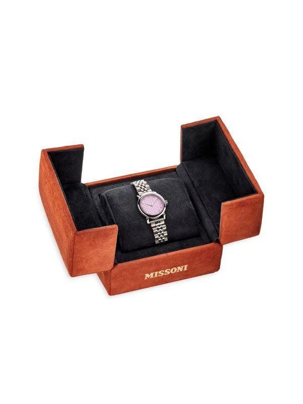 商品Missoni|Mini Monogram Stainless Steel Bracelet Watch/28MM,价格¥1496,第4张图片详细描述