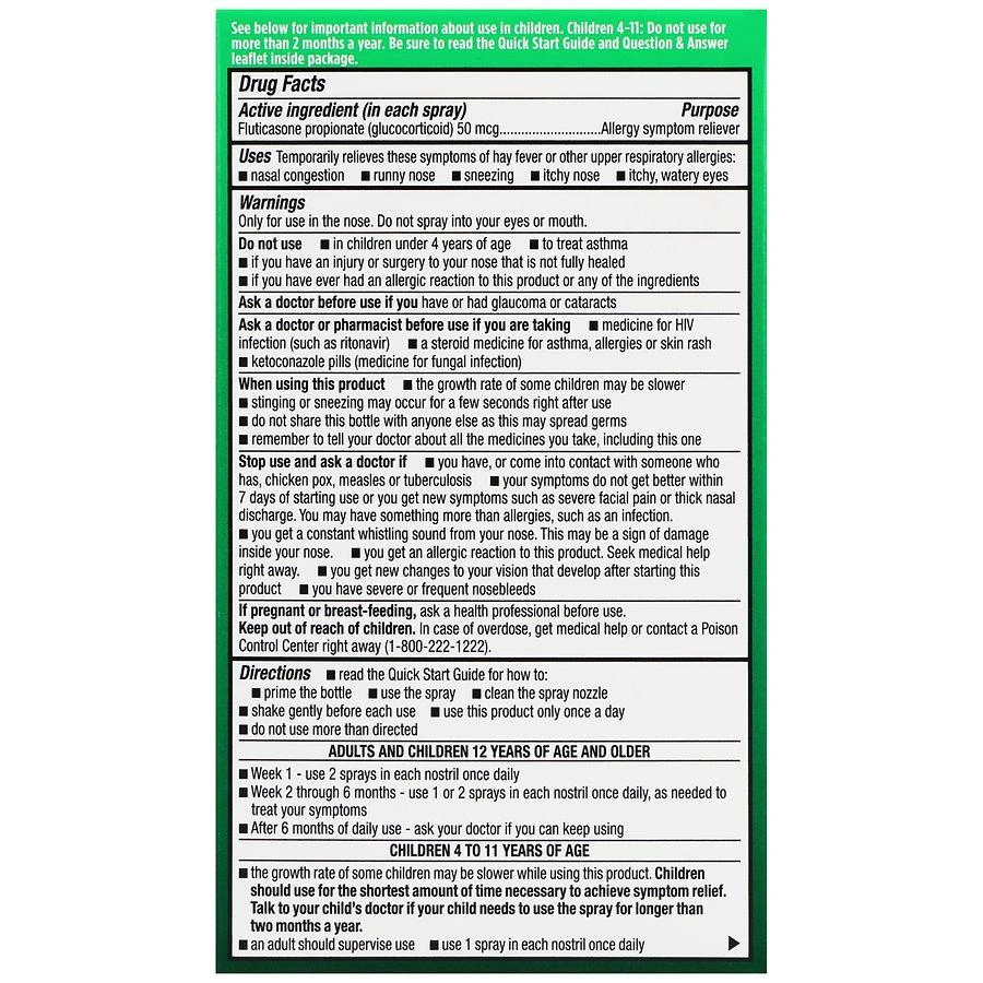 商品Walgreens|Children's Allergy Relief Fluticasone Propionate Nasal Spray,价格¥111,第4张图片详细描述