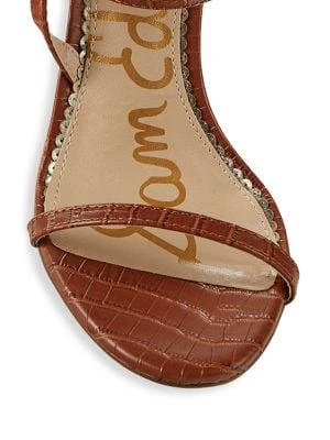 商品Sam Edelman|Dara Croc-Embossed Sandals,价格¥198,第5张图片详细描述