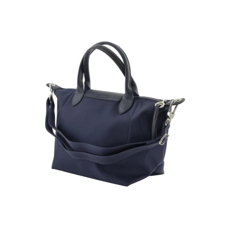 珑骧 LONGCHAMP 奢侈品 女士LE PLIAGE NÉO系列小号海军蓝织物短柄手提斜跨包商品第3张图片规格展示