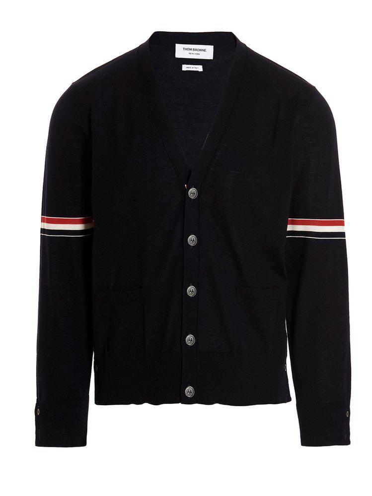 商品Thom Browne|Thom Browne RWB Stripe Knitted Cardigan,价格¥5212,第1张图片