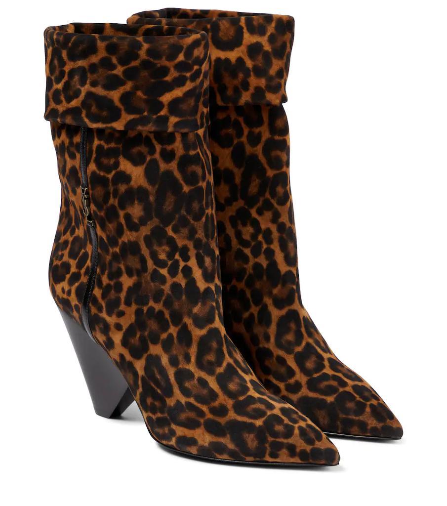 商品Yves Saint Laurent|Niki leopard-print suede boots,价格¥10044,第1张图片