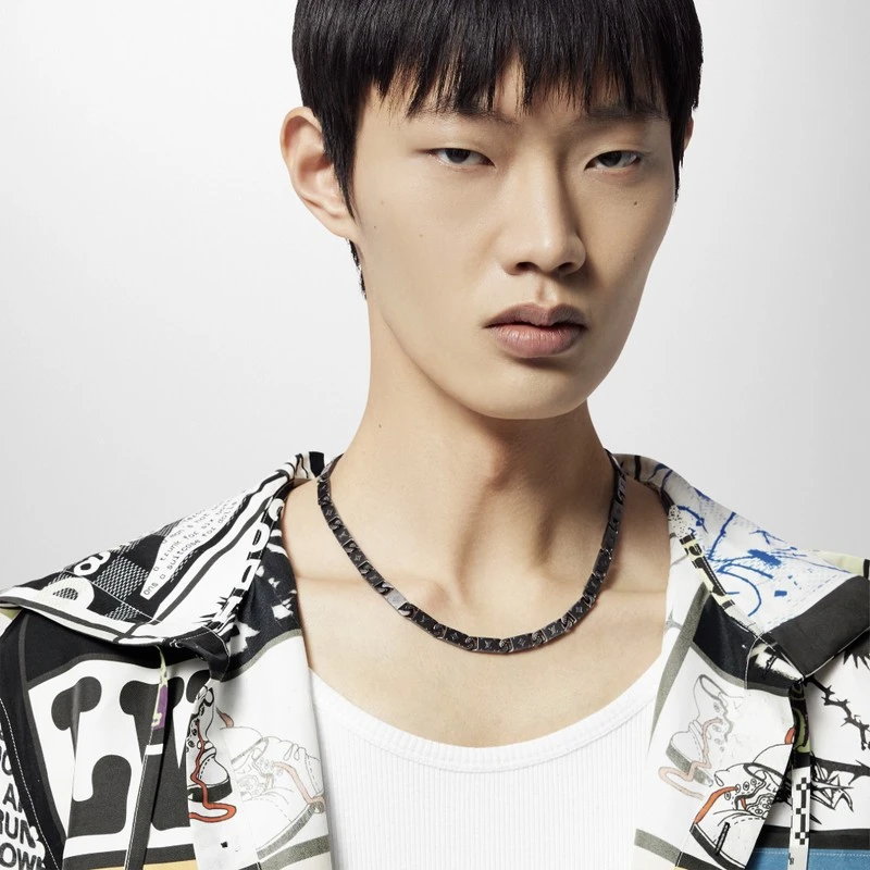 商品Louis Vuitton|【预售3-7天】LV/路易威登 男士深钌色精钢/金属项链,价格¥7864,第6张图片详细描述