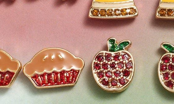 商品Leith|6-Pack Apple Cider Assorted Stud Earrings,价格¥84,第2张图片详细描述