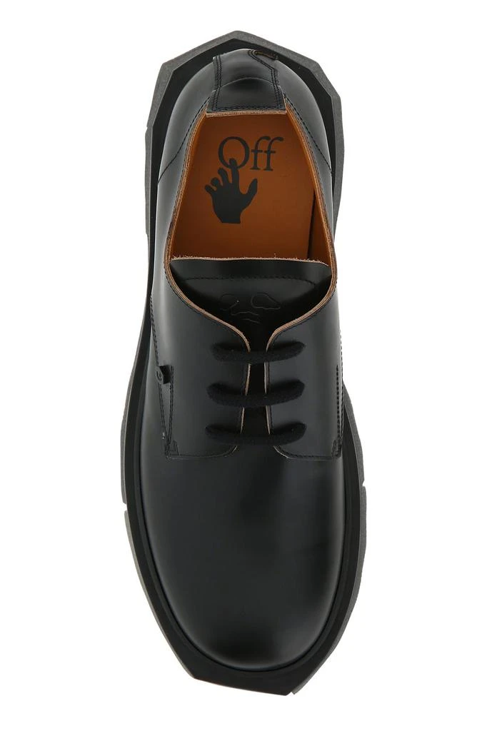 商品Off-White|Black leather lace-up shoes,价格¥3763,第3张图片详细描述