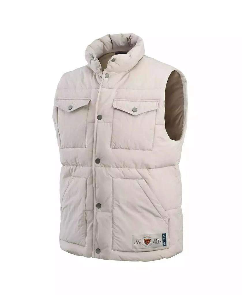 商品Fanatics|Men's Cream Chicago Bears Puffer Full-Snap Vest,价格¥736,第3张图片详细描述
