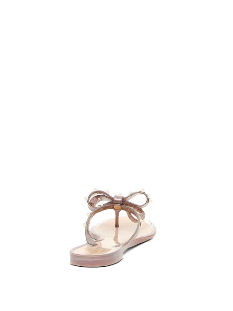 商品Valentino|Valentino Garavani Rockstud Bow Metallic Jelly Thong Sandals,价格¥1920,第3张图片详细描述