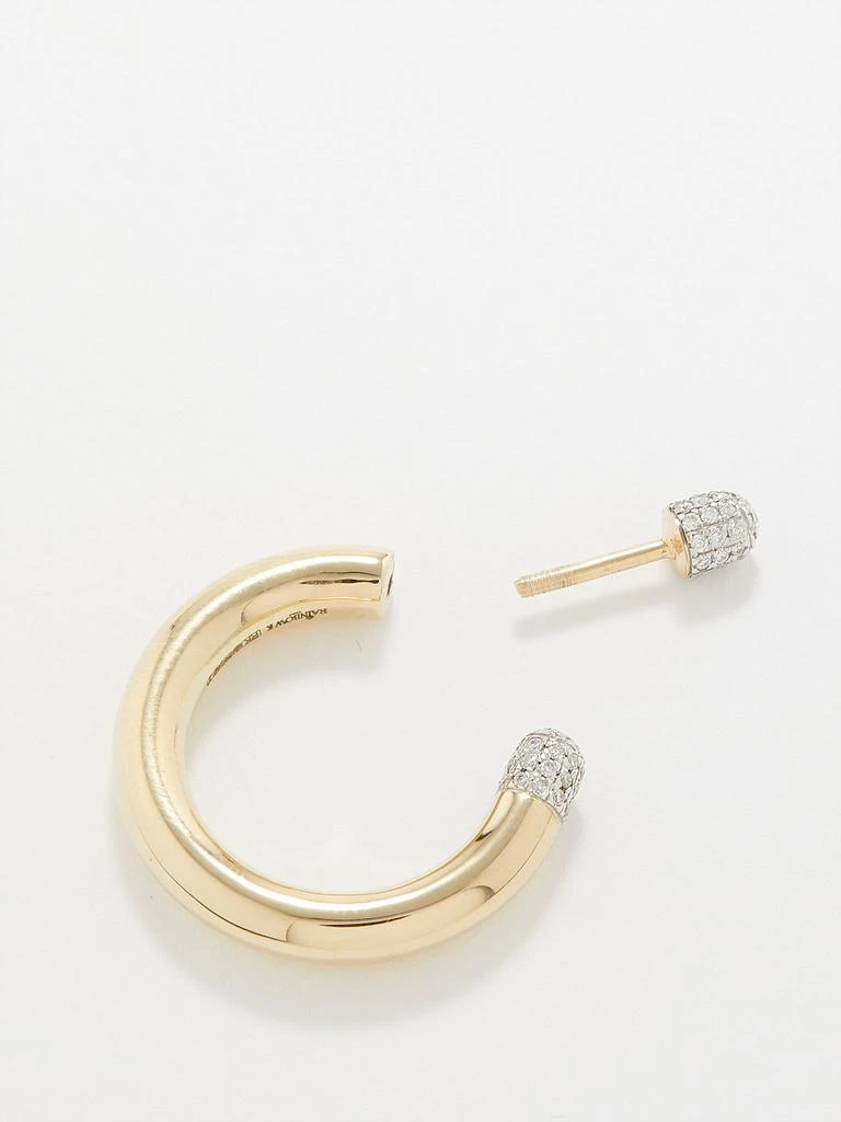 商品Rainbow K|Tube medium diamond & 14kt gold single earring,价格¥20586,第4张图片详细描述