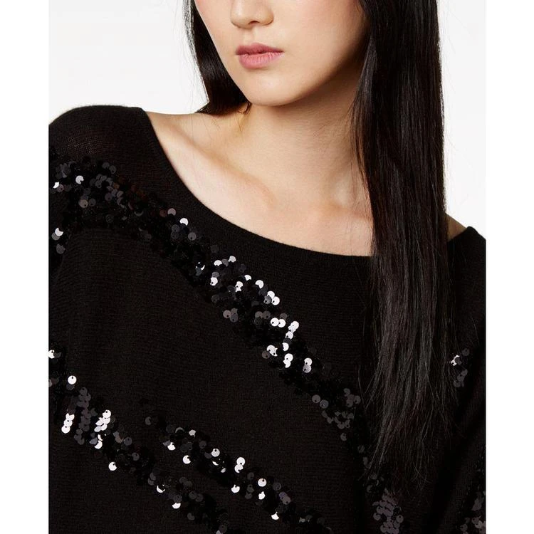 商品Charter Club|Sequin-Trim Cashmere Sweater, Created for Macy's,价格¥1340,第2张图片详细描述