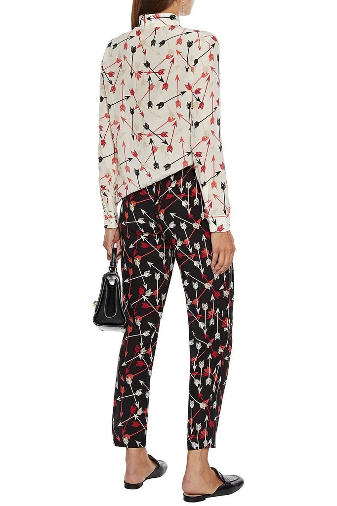 商品RED Valentino|Cropped printed silk crepe de chine straight-leg pants,价格¥910,第1张图片