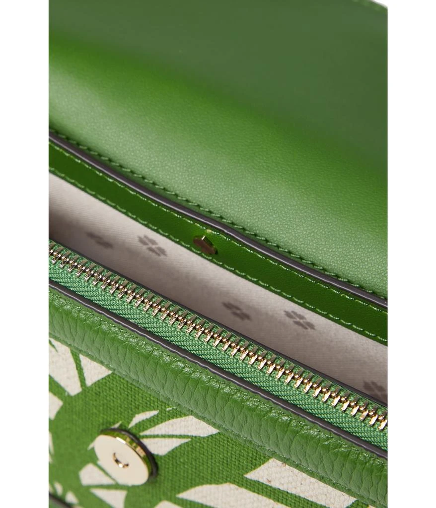 商品Kate Spade|Knott Palm Fronds Printed Canvas Flap Crossbody,价格¥1863,第3张图片详细描述