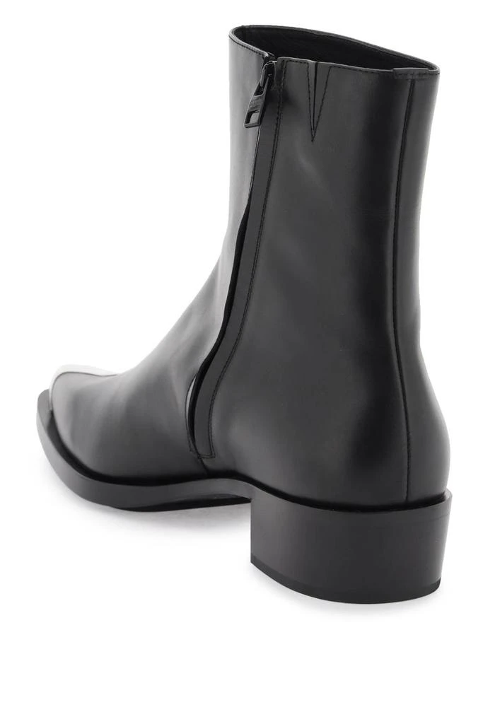 商品Alexander McQueen|leather punk ankle boots,价格¥4113,第3张图片详细描述