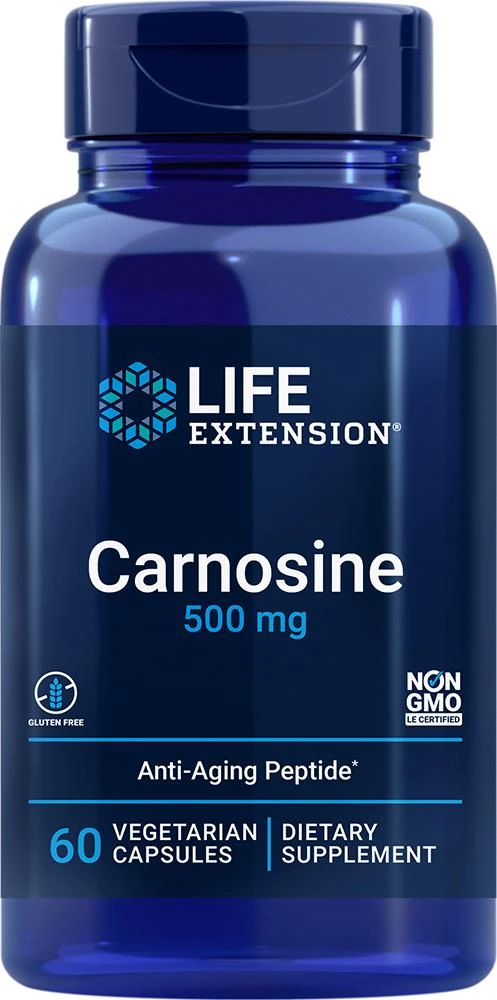 商品Life Extension|Life Extension Carnosine, 60 - 500 mg (500 mg, 60 capsules, Vegetarian),价格¥196,第1张图片