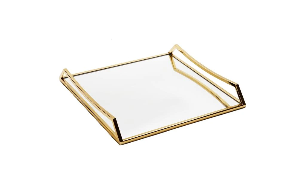 商品Classic Touch Decor|Square Mirror Tray with Gold Handles - 15.75"L,价格¥1064,第3张图片详细描述
